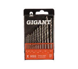 Набор сверл по металлу (13 шт; 1.5-6.5 мм) Gigant G-11122 