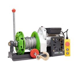 Лебедка EURO-LIFT KCD-M 500кг, 60м, U=220 В электрическая монтажная с рычагом 00-00003036 