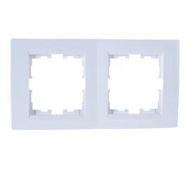 Двухместная вертикальная рамка LEZARD KARINA б/ вст белая 707-0200-152 