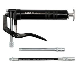 Шприц YATO для консистентной смазки 120мл с жестким и гибким шлангом под запасную тубу YT-0701 