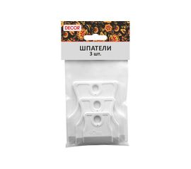 Набор DECOR шпателей 3 шт 40 мм, 60 мм, и 80 мм, картонный подвес, эластичная резина 308-0009 