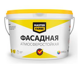 Водно-дисперсионная фасадная краска MASTER FARBE (атмосферостойкая; белая; 14 кг) 4631159427606 
