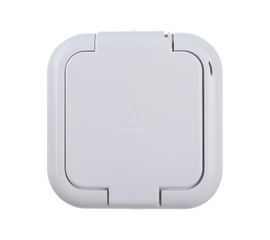 Розетка Bylectrica 1-местная ОУ с заз.конт. IP44 серия Прочие изделия, белый, РА16-214 