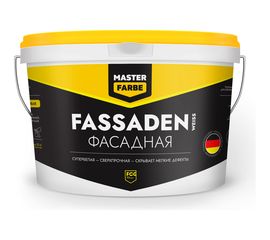 Водно-дисперсионная краска MASTER FARBE Fassadenweiss (атмосферостойкая; сверхпрочная; 14 кг) 4631159427460 