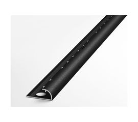 Профиль окантовочный полукруглый алюминиевый ЛУКА 9 мм, 2,7 м, Черный УТ000013267 