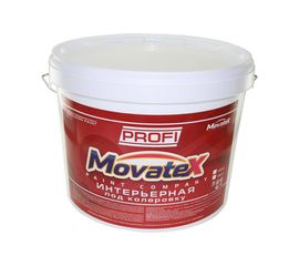 Водоэмульсионная интерьерная краска Movatex под колеровку в яркие цвета PROFI 10 кг Т04718 