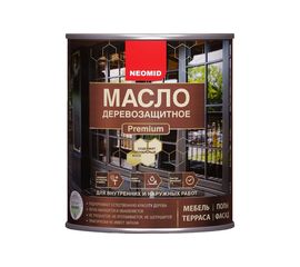 Деревозащитное масло Neomid Premium 0.75 л, белый Н-маслоPrem-0,75/бел 