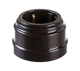 Розетка Bylectrica РА16-0206 1-местная с заз. контактом, со шторками 16А ОУ, серия РЕТРО, шоколад 