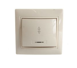 Проходной выключатель с подсветкой, 1 клавиша UNIVersal Севиль слоновая кость ivory Б-С0125 