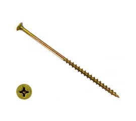 Саморез КРЕП-КОМП жёлтый цинк PH-2 по дереву 4,8 х 127 100 шт ждп12748ф 