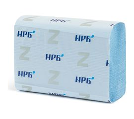 Листовые полотенца Z НРБ 190 л., двухслойные, 18 гр., цвет: голубой NRB-25Z245 