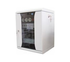 Телекоммуникационный настенный шкаф ЦМО стеклянная дверь, сварной, серый ШРН-12.255-10 