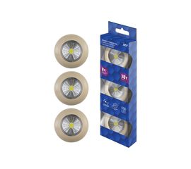 Светодиодный фонарь-подсветка REV, самоклеящийся, Pushlight, 3Pack, слоновая кость 29101 5 