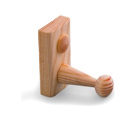 Крючок ЕВРОПАРТНЕР дерево, 45х44 мм, без покрытия, 1 шт. 0 9970 5 