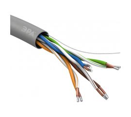 Кабель витая пара ЭРА U/UTP 4x2x24AWG Cat5e CCA PVC 100 м SIMPLE 6/1Б0044439 