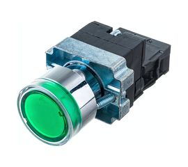 Кнопка управления ЭРА LAY5-BW3361 с подсветкой, зеленый, 1з, 20/200/6000 Б0045663 