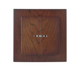 Выключатель NILSON 2СП с подсветкой орех Touran wood 24271004 