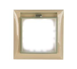 Универсальная защитная рамка с крышкой для выключателей и розеток LK Studio бежевый 869101-1 