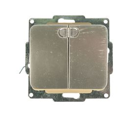 Двухклавишный выключатель с индикатором СВЕТОЗАР ГАММА, SV-54135-SM 