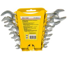 Набор гаечных рожковых ключей РемоКолор, углеродистая сталь, 8 предметов 43-2-518 