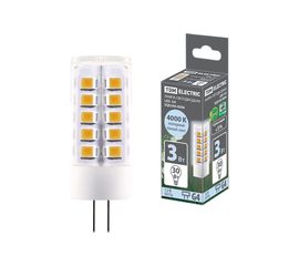 Светодиодная лампа TDM G4-3 Вт-AC/DC 12 В-4000 К, SMD, 16x43 мм SQ0340-0094 