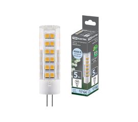 Светодиодная лампа TDM G4-5 Вт-AC/DC 12 В-4000 К, SMD, 16x57 мм SQ0340-0214 