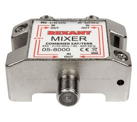 Делитель и сумматор REXANT 1 х 2 ТВ SAT F разъём в 40-2150 МГц 05-8000 
