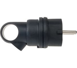 Вилка duwi с заземлением 16A каучуковая 90град с кольцом IP44 черная 27458 2 
