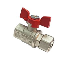 Шаровой кран VALFEX PREMIUM для воды, с накидной гайкой, 1/2"" ВР/ВР, бабочка VF.241.NB1.012.PREMIUM 