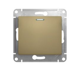 1-клавишный механизм выключателя Schneider Electric скрытой проводки Glossa 10А IP20 1а 10AX титан GSL000413 