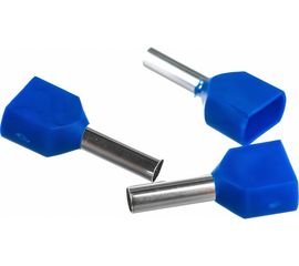 Наконечник Navigator 61 041 NET-E2-2.5-10-B50 НШВИ2, синий, 2 провода 50шт/упак 61041 