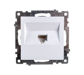 1-местная компьютерная розетка STEKKER RJ-45 механизм, GLS00-7107-01, серия Катрин, белый 39305 
