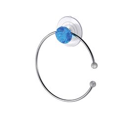 Круглый держатель для полотенца Рыжий кот W2508E Бриллиант синий, на присоске 311458 