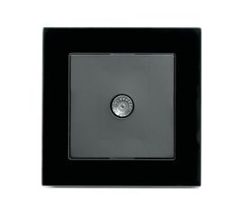 1-местная телевизионная розетка STEKKER 75 Ом, 5-862МГц, серия Катрин, GLS00-7008-05, черный 39511 