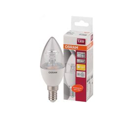 Светодиодная лампа OSRAM LED STAR, B, свеча, 5Вт, E14, 470 Лм, 2700 К, теплый белый свет 4058075318120 