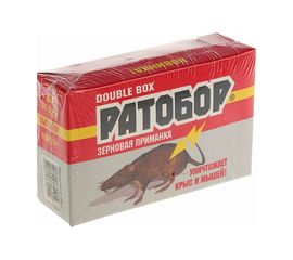 Зерновая приманка от мышей и крыс Ратобор Double Box, 2х100 г 4620015690414 