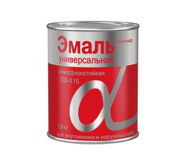 Универсальная эмаль Krafor Альфа ПФ-115 красная 1.9 кг 6 30748 