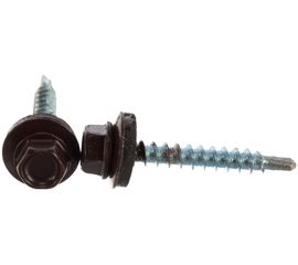 Кровельный саморез Госкреп 4,8х35 RAL 8017 коричневый шоколад 10 шт., подвес 2-0019140 