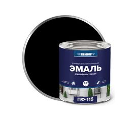 Эмаль PROREMONTT ПФ-115 черная, 2.7 кг Лк-00004482 