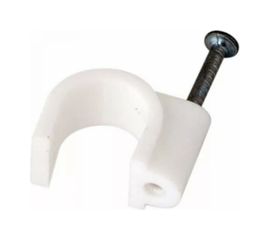 Круглый крепеж кабеля REXANT 8 мм, белый 50шт 07-4008 