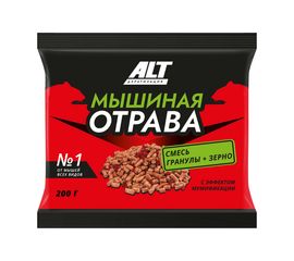 Мышиная отрава ALT №1 от мышей всех видов, 200гр 4607112040946 