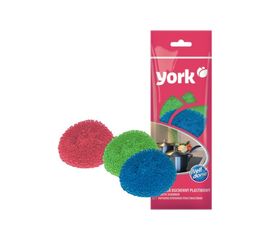 Губка для посуды YORK пластик, 3 шт. 001010 
