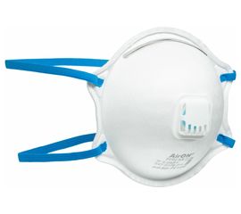 Респиратор-полумаска AirON FFP2 с боковыми ушками, 202, с клапаном, 10 штук в упаковке AG0004 