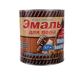 Алкидно-уретановая эмаль для пола White House (золотисто-коричневая; 2.7 кг) 15319 
