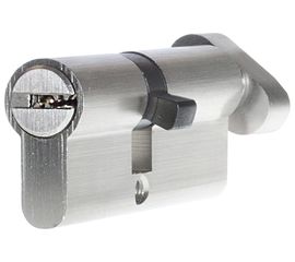 Цилиндр DOORLOCK V K2300AB N серия Variant, никелированный, 45xK35 мм, кл/пов. кнопка, 5 перф.ключей 79094 