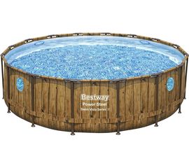 Каркасный бассейн Bestway ротанг 488х122см, 19480л, 5678 л/ч, 56725 BW 
