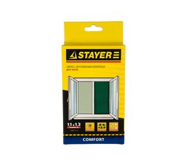 Противомоскитная сетка для окна с крепежной лентой Stayer STAYER COMFORT зеленая, ПЭТ, 1.1x1.3м 12482-11-13 