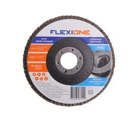 Круг лепестковый плоский (125х22.2 мм; Р40) Flexione 10000635 