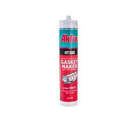 Термостойкий силиконовый герметик Akfix HT300 черный, 310 мл SA073 