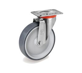 Колесо с вращающейся опорой и пластиной крепления (100 мм; 100 кг) Tellure Rota 714202 